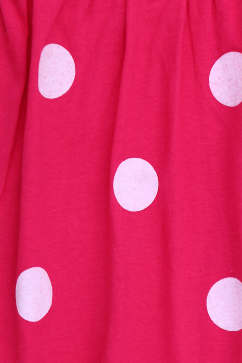 Girl Branded Polka Dot Frock - Pink