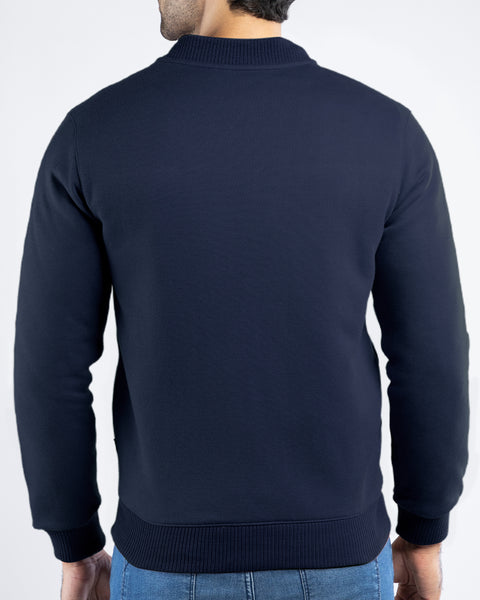 Men Pique Zipper Jacket MJP03 - Navy