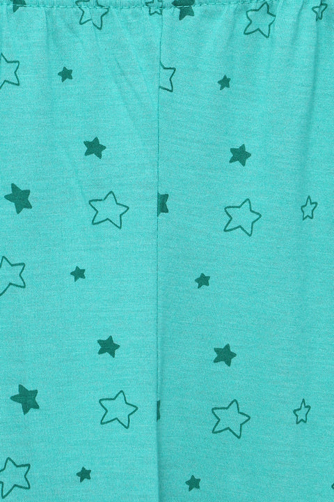 Women's Printed Jersey Pajama - Green