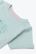 Girls Branded Graphic T-Shirt - Light Green