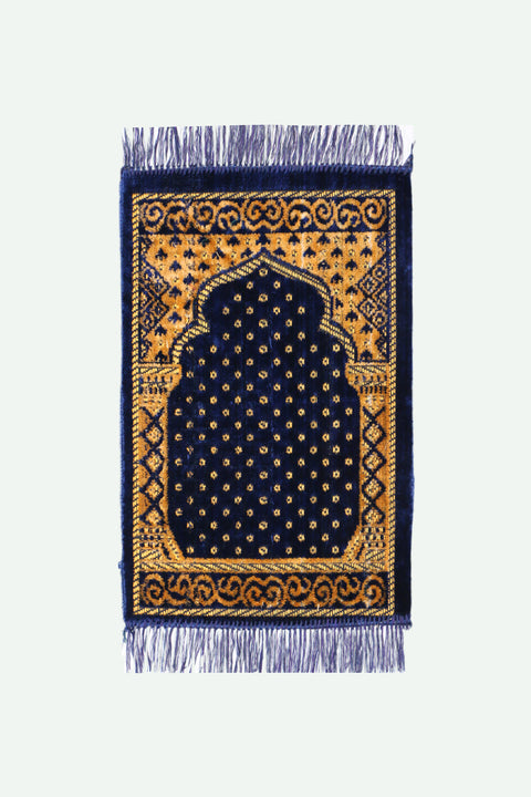 Kids Janamaz For Prayer And Nawafil Golden Design- Royal Blue