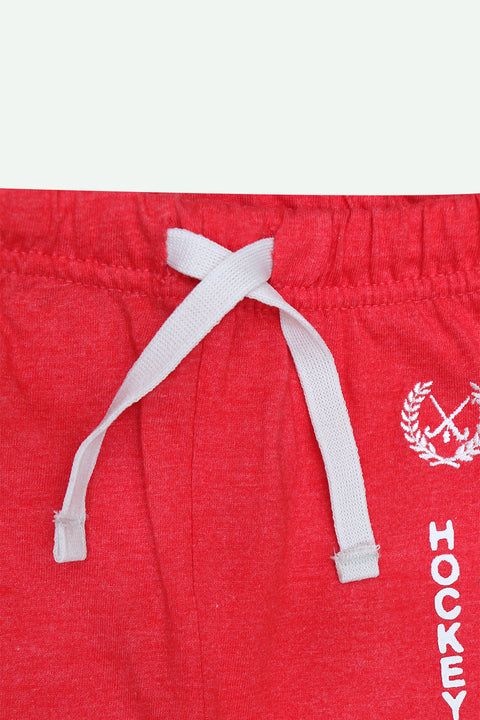 Girls Co-ord Suit Hockey  - Red