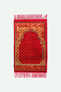 Kids Janamaz For Prayer And Nawafil Golden Design- Red