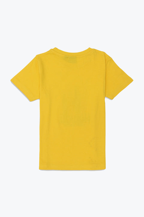 Boys Branded Graphic T-Shirt - Mustard