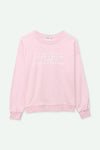 Women Branded Graphic Terry Sweatshirt - L/Pink