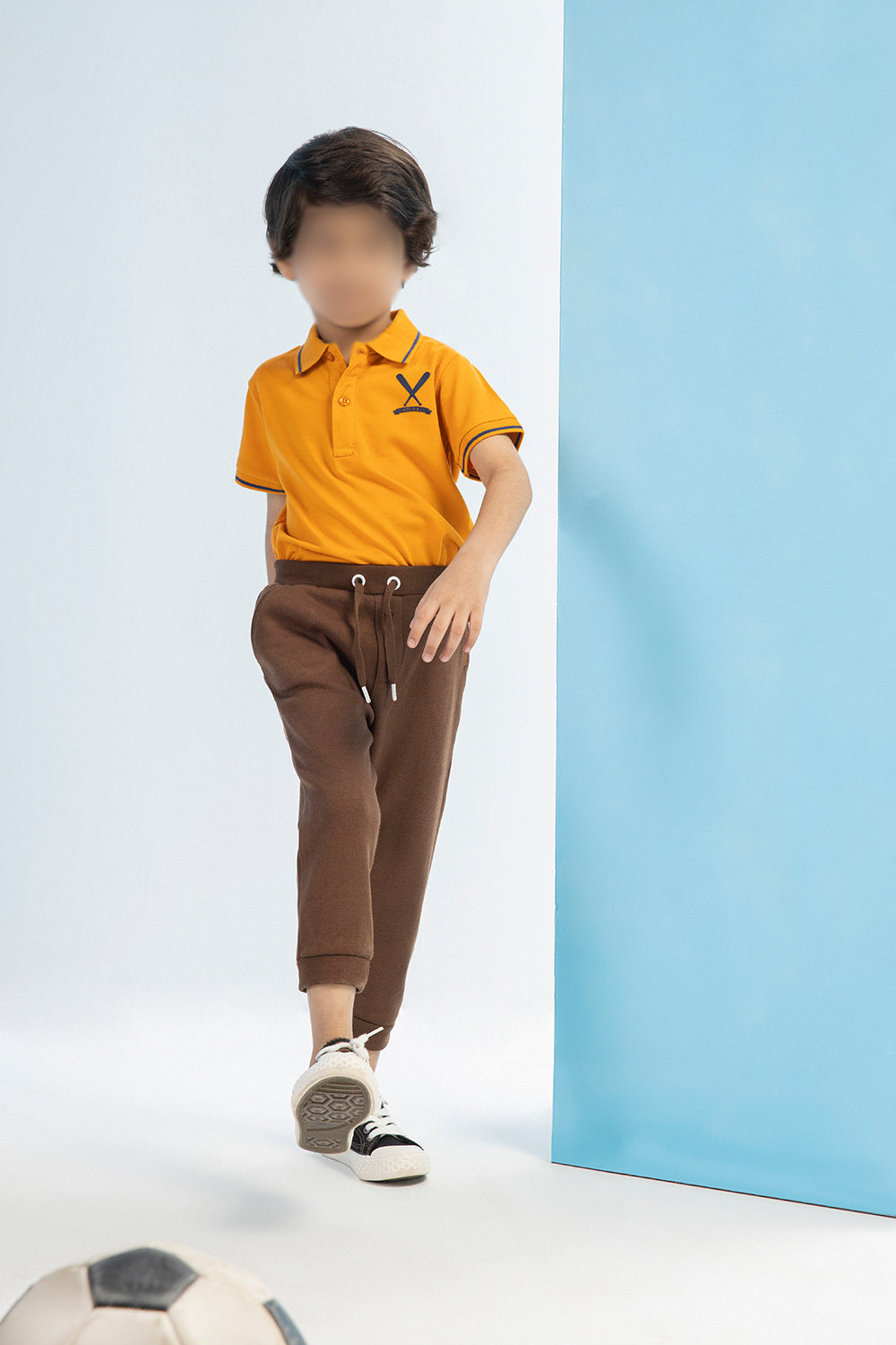 Boys Fly Buttons Jogger Trouser BTJ08 - D/Brown