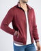 Men Quilt Tipping Zipper Mocknek MMQT06 - Burgundy