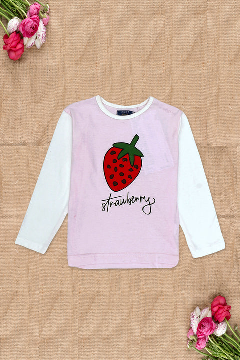 Girls Lycra T-Shirt - L/Pink