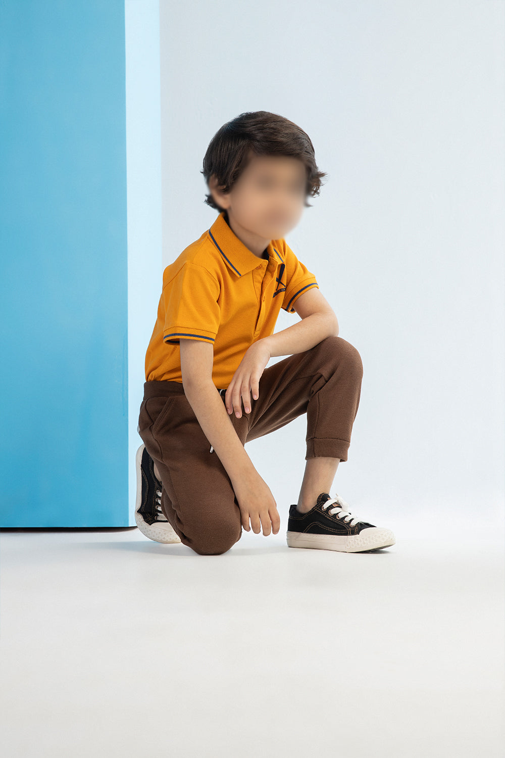 Boys Fly Buttons Jogger Trouser BTJ08 - D/Brown