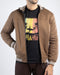 Men Quilt Tipping Zipper Mocknek MMQT06 - Olive