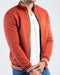 Men Quilt Tipping Zipper Mocknek MMQT06 - Rust
