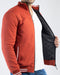 Men Quilt Tipping Zipper Mocknek MMQT06 - Rust