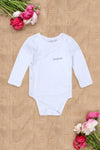 Girls Branded Romper - White