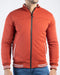Men Quilt Tipping Zipper Mocknek MMQT06 - Rust