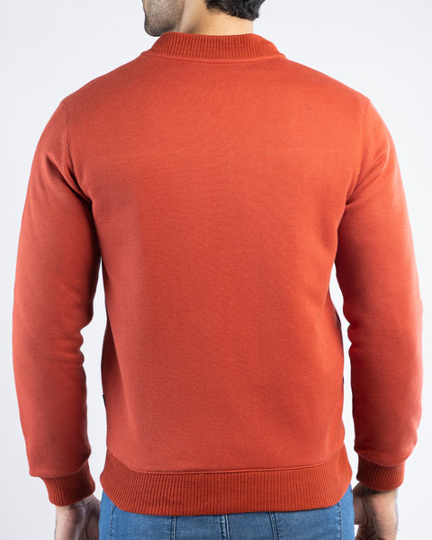 Men Quilt Zipper Jacket MJQ04 - Rust