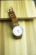 Womens Leather Belt Quartz Watch - L/Brown