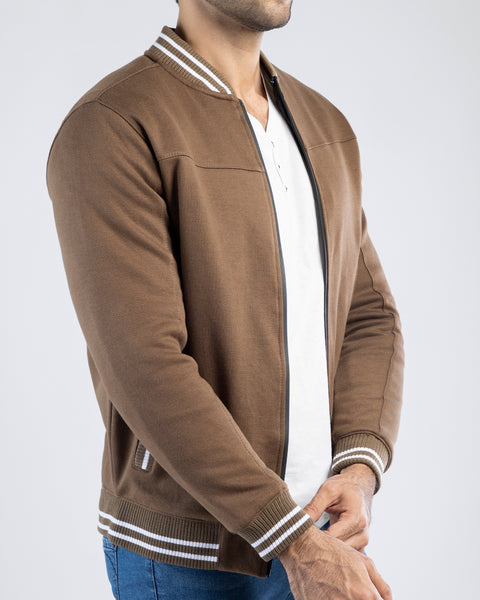 Men Quilt Zipper Jacket MJQT01 - Olive