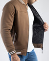 Men Quilt Zipper Jacket MJQT01 - Olive