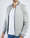 Men Quilt Zipper Jacket MJQT01 - Heather Gray