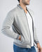 Men Pique Zipper Jacket MJT02 - Heather Gray