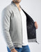 Men Quilt Zipper Jacket MJQT01 - Heather Gray