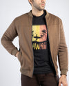 Men Pique Zipper Jacket MJP03 - Olive