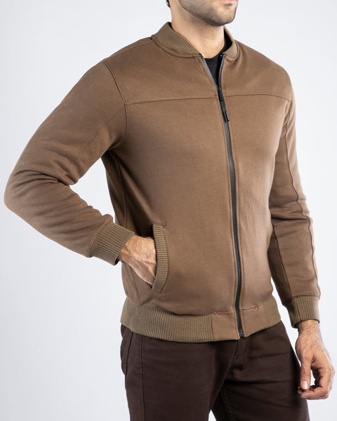 Men Pique Zipper Jacket MJP03 - Olive
