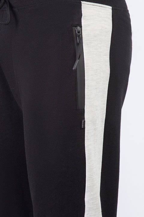 Men Cut&Sew Jogger Trouser MTJ01 - Black