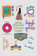 Pack of 10 islamic stickers